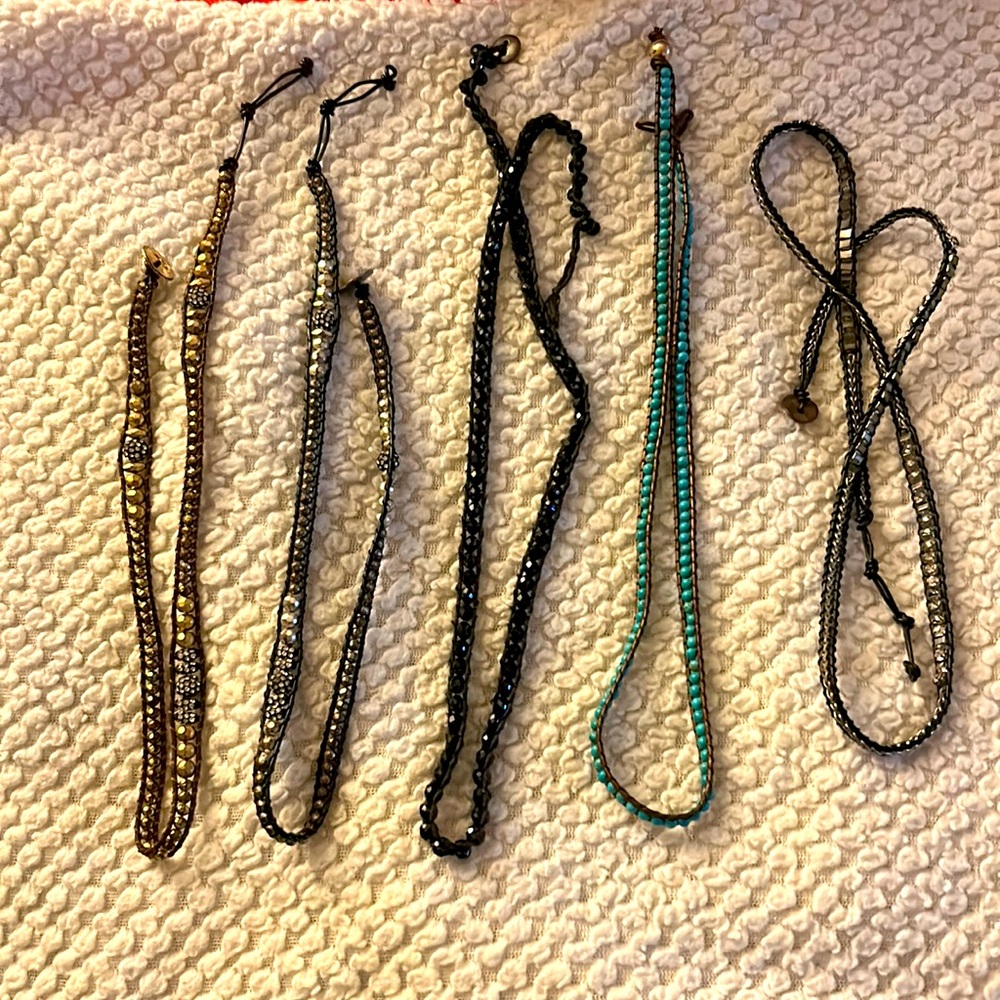 Lot of Five Wrap Bracelets